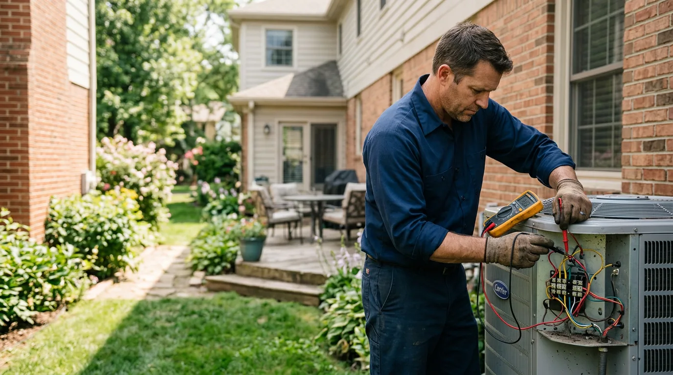 HVAC technician working near El Paso, IL